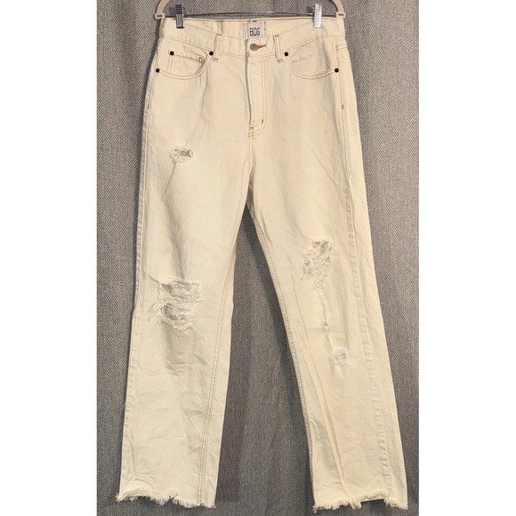 Urban Outfitters Denim - BDG Urban Outfitters Cowboy Jeans Women's Size 31 Ivory Distressed Raw Hem